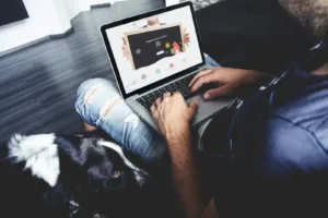 Responsive website design displayed on a laptop