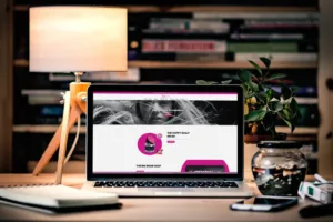 Business website design shown on a desktop computer