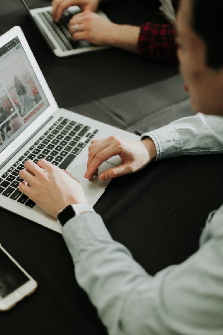 Small business owners and professionals working together on website content and ideas
