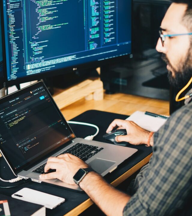 Custom WordPress website development shown on a computer screen